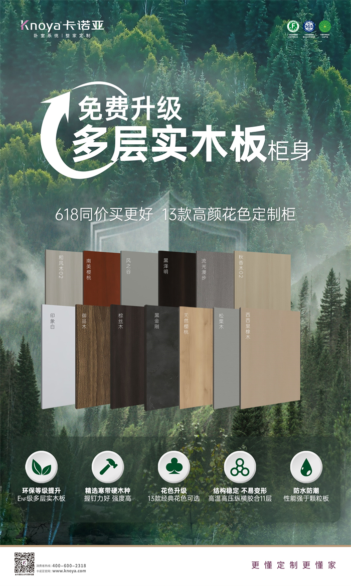 卡诺亚收费进级多层实木板，618同价买更好